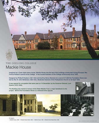 Interpretative Sign: Mackie House, 2015.